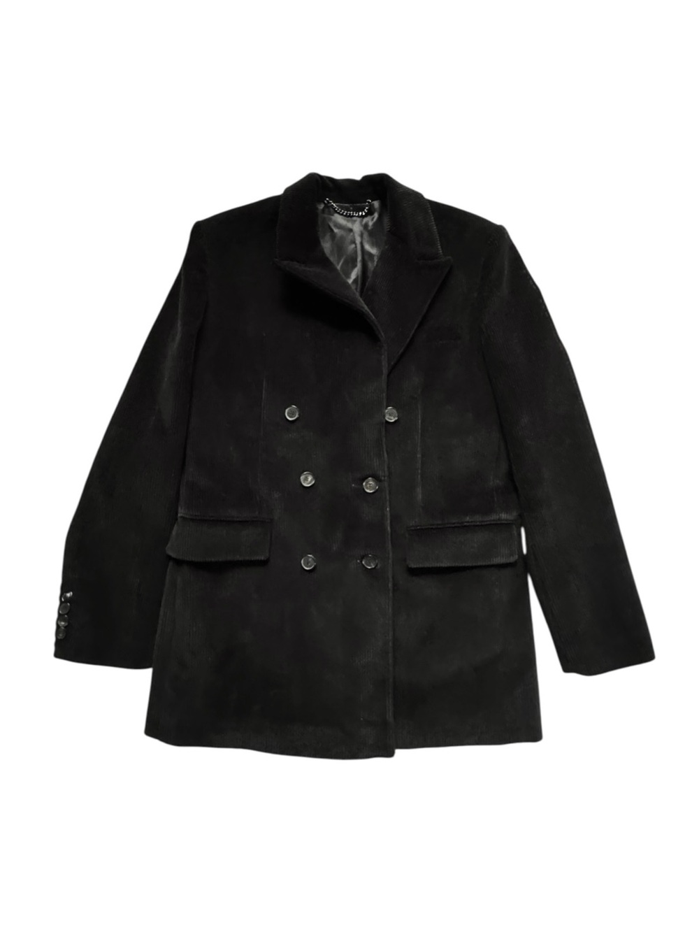The Kooples Black Italian Corduroy Double-Breasted Blazer NWT EU 38, US 6 - Picture 5 of 12